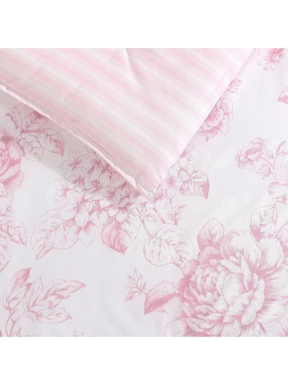 Reversible Twin Comforter Set with Shams, Soft Cotton Bedding, Cozy Home Decor